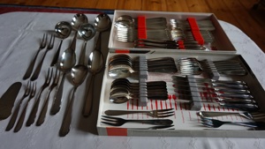 WMF Tafelbesteck, 12 Pers., 90er Silber, Top-Zustand, 74 Teile