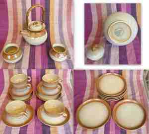 Teeservice aus Keramik (6-teilig) + Stövchen - sehr guter Zustand Bild 1