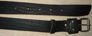 GK Gürtel Ledergürtel schwarz 85x3 Textilleder kaum benutzt sehr gut erhalten Kleidung Damen