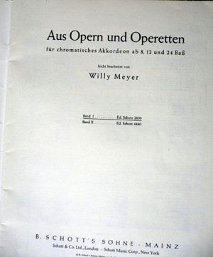 Noten: Aus Opern und Operetten  für  Akkordeon  Bild 3