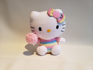 Hello Kitty mit Lolli 15 cm Plüschtier TY Beanie Babies Stofftier TOP unbespielt Bild 1