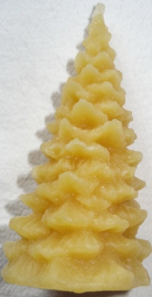 DL Kerze Bienenwachs Tannenbaum 11x5,3 nur als Deko benutzt gut erhalten  Dekoration Winter