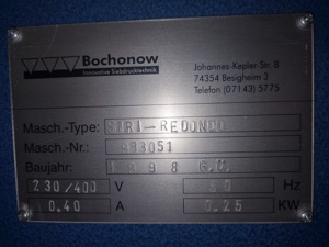 mechanische Sieb-Flachdruckmaschine, Bochonow SIRI-Redondo22M Bild 4