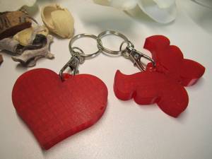 Schlüsselanhänger Herzen zum Valentinstag Isländer Elfen Schmetterlinge Wunschnamen Bild 2