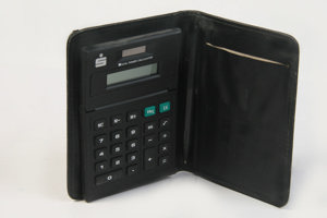 Taschenrechner Sparkasse m. Etui Werbegeschenk LCD Solar vintage Sammler 80 90er 