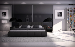 Luna Doppelbett 160x200 in weiß, grau oder schwarz Polsterbett Schlafzimmerbett Neu Bild 5