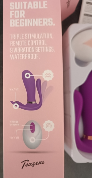 3-fach Vibrator vaginal, anal, klitoral, mit Fernbedienung Bild 2