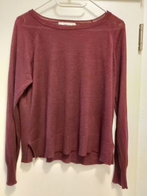 Langarmshirt in burgundrot