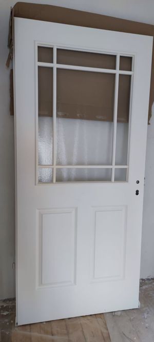 Brandneue Stiltür mit Zarge und Chinchillaglas Bild 1