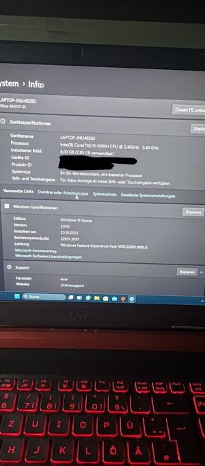 Asus Nitro 5 Gaming Laptop  Bild 2