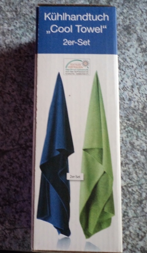 Marken Kühlhandtuch "COOL TOWEL" 2er Set   nagelneu   unbenutzt   versiegelt   OVP Bild 4