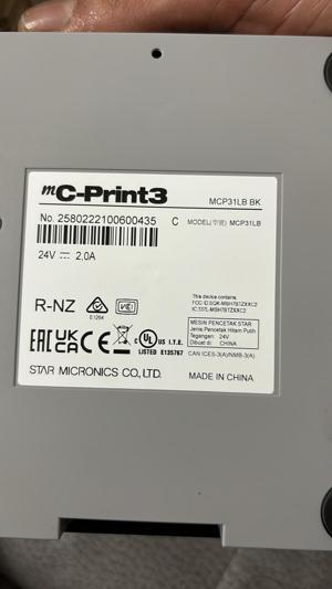 Star Micronics MCP31LB Black Thermal Printer Bild 3