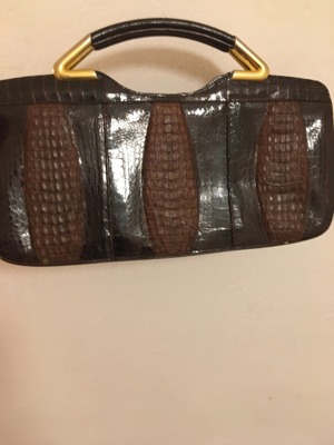Damenhandtasche - Krokodilleder - ungetragen - wie neu Bild 5