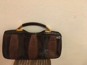 Damenhandtasche - Krokodilleder - ungetragen - wie neu Bild 1