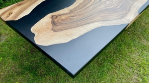Walnuss Epoxidharz Tisch, Massivholz, Naturholz, Epoxy Table, Resin Table, Bild 7
