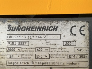 Ameise Jungheinrich gebraucht - Elektrischer Hochhubwagen - Top Schnäppchen Angebot von Privat !! Bild 2