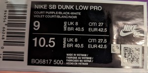 Nike SB Dunk low Pro Court Purple 42.5 Bild 2