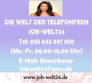 Telefonistin Heimarbeit Job | Jobwelt24| Rathenow und ü-all | Arbeit Homeoffice Verd. b. 43,20   Std