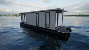 Hausboot "ECO 12" zu verkaufen 12,4 x 4m Bild 2