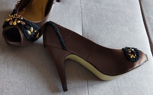 Eleganter Menbur pumps high  heels mit Funkelsteinen, neu Bild 4