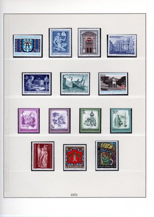 Österreich Briefmarken postfrisch Jahrgang 1968   1979 in Lindner Album Bild 4
