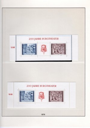 Österreich Briefmarken postfrisch Jahrgang 1968   1979 in Lindner Album Bild 9