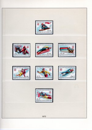 Österreich Briefmarken postfrisch Jahrgang 1968   1979 in Lindner Album Bild 6