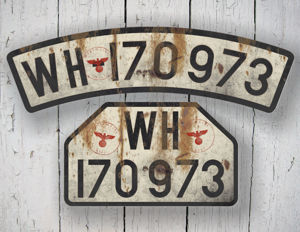 Kennzeichen Set Vorkrieg Motorrad Oldtimer Nummernschilder WH