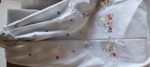 Baby Kinderbettwäsche+Betthimmel,Set Zöllner,neu,grau+rote Bären Bild 3