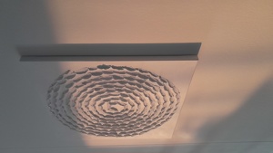 3-D Texturgemälde "Spirale" minimalistisch weiß rau 60x60 cm Bild 6