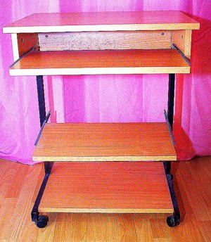 Computer Laptoptisch Schreibtisch Bürotisch auf Rollen 80x61x47cm Bild 3