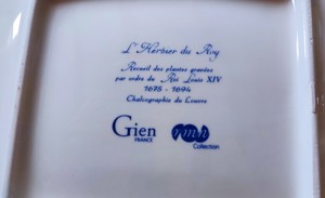 Rarität, Porzellanplatte Gien Frankreich Serie L Herbier, Neu OVP Bild 5