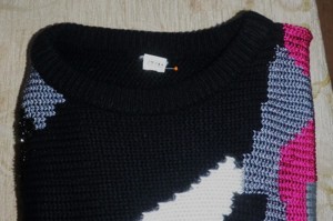 Pullover schwarz bunt Gr. 42  44 XL  XXL mit Wolle Bild 4