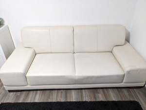 Sofa mit Sessel Hellbeige  Bild 1