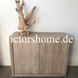 Moderne Landhauskommode old wood Sideboard Drucktür B113xT45xH90cm in Starnberg Bild 1