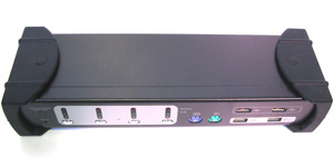 4-Port Essential Sentinel - USB Dual VGA KVM & Audio Switch - Modell: E688835 Bild 2
