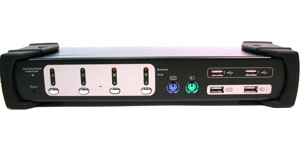 4-Port Essential Sentinel - USB Dual VGA KVM & Audio Switch - Modell: E688835