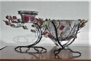 Teelichthalter, Schalenhalter und Blumenständer aus Metall  Bild 2