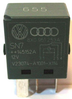 1 Stück - Original VW Audi Relais Nr. 655 - 8X0951253A - V23074-A1001-X114 - 12V Bild 2