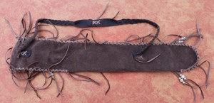 009 - Flötentaschen-Leder Tasche - Neu - ca.68 67 cm Farbe: Braun Bild 2