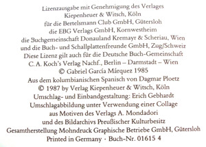 Buch - Die Liebe in den Zeiten der Cholera - Gabriel García Márquez Bild 6
