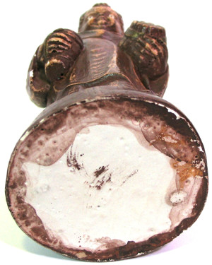 Mönch mit Bierfass und Bierkrug - Figur - braun lackiert - Höhe:17cm Bild 8