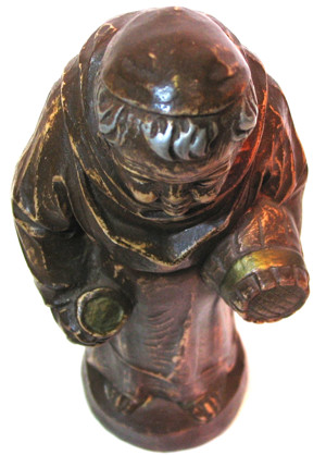 Mönch mit Bierfass und Bierkrug - Figur - braun lackiert - Höhe:17cm Bild 7