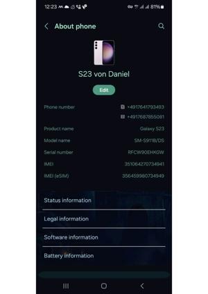 Samsung Galaxy S23 Neugerätwert 685 Euro an Höchstbieter Bild 6