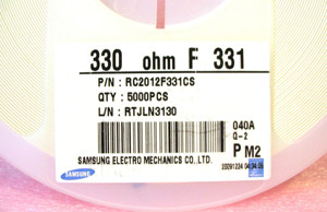 1 Rolle Samsung SMD-CHIP-Widerstand RC2012F331CS - 330 Ohm   F 331 - 5000 Stück Bild 3