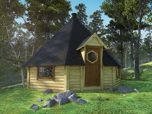 Grillhütte Grillkota Eventhütte Kota 25m  Fichte