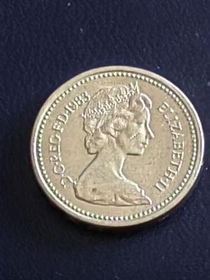 Britische Münze 1 Pound, 1983, sog. Fehlprägung, Top Bild 7