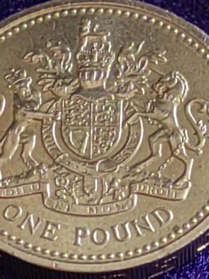 Britische Münze 1 Pound, 1983, sog. Fehlprägung, Top Bild 8