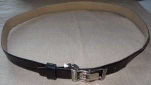 GL Gürtel Gr.44 schwarz 103x2,9 oder nur separate Gürtelschnalle aus Edelstahl Kleidung Accessoire