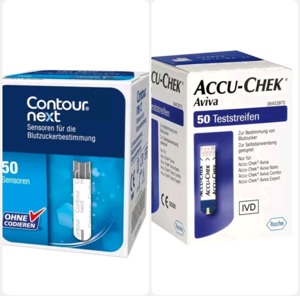 SUCHE Accu-Chek Aviva und Contour Next Teststreifen